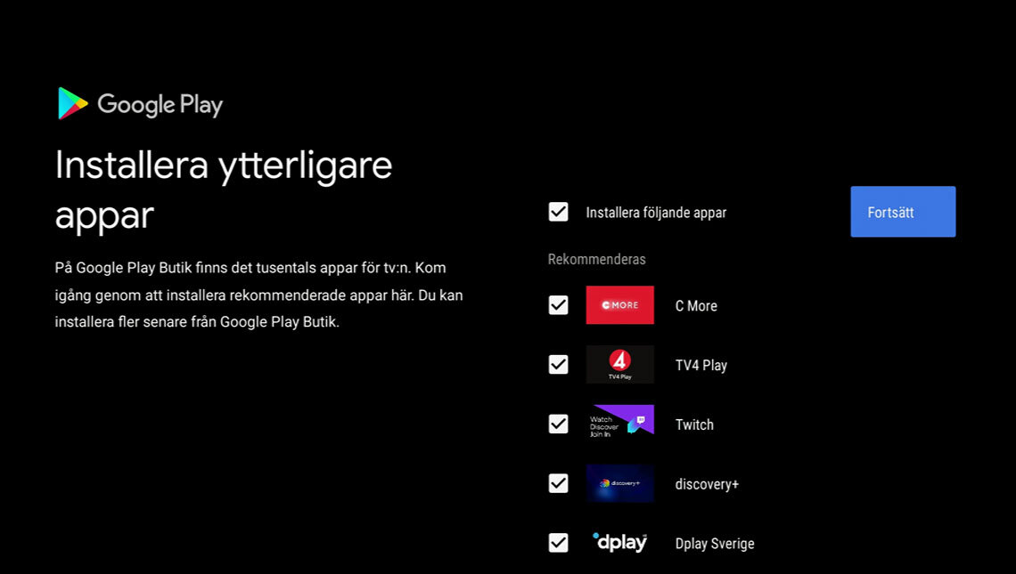 Installera ytterligare appar