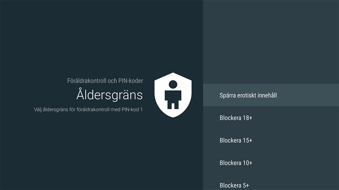 Föräldrakontroll och pinkoder
